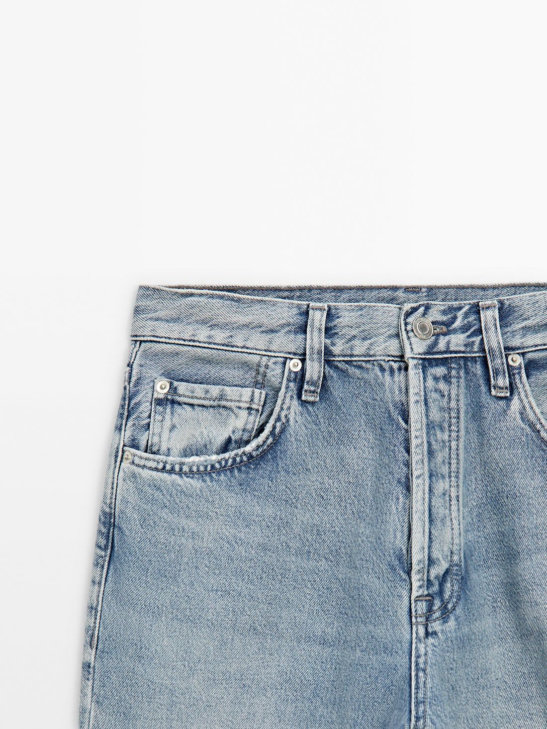 Massimo Dutti Straight Fit High-waist Women Jeans Blue | US-AF5681273