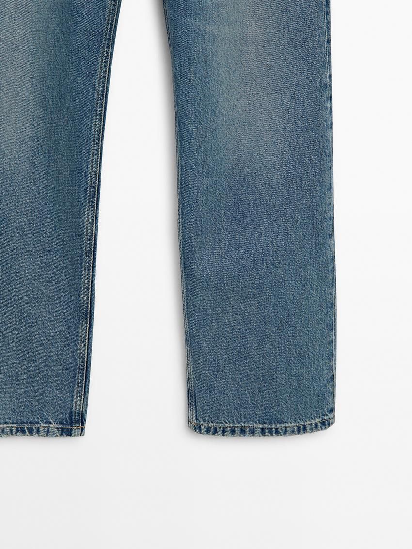 Massimo Dutti Straight Fit High-waist Women Jeans Blue | US-GO6792518