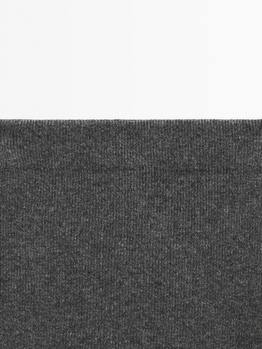 Massimo Dutti Straight Knit Co-ord Midi Women Skirts Dark Grey | US-QB4863790