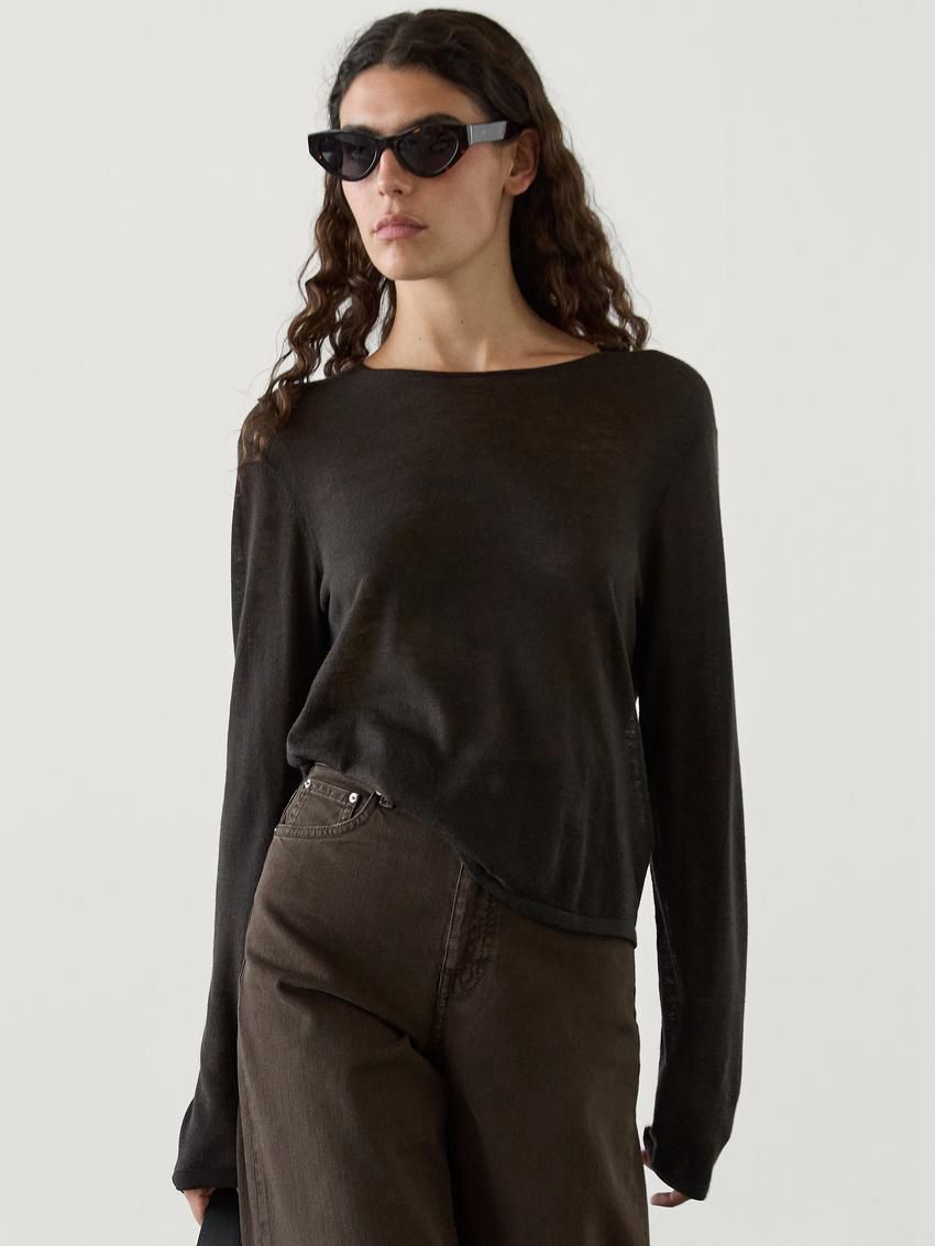 Massimo Dutti Straight-fit With Pockets Women Jeans Dark Brown | US-DB4739561