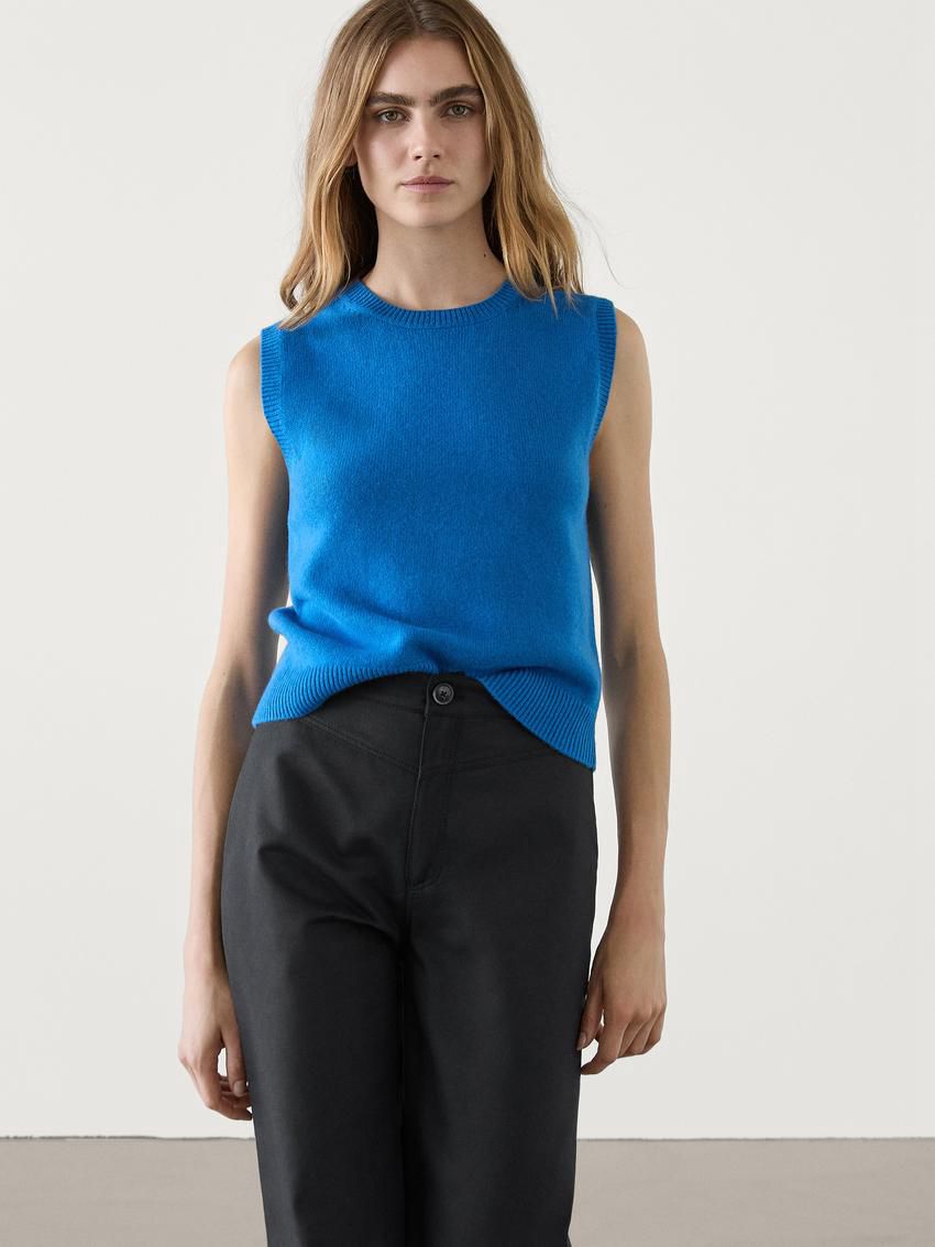 Massimo Dutti Straight-leg Cropped Cotton Women Trousers Black | US-FQ8176259
