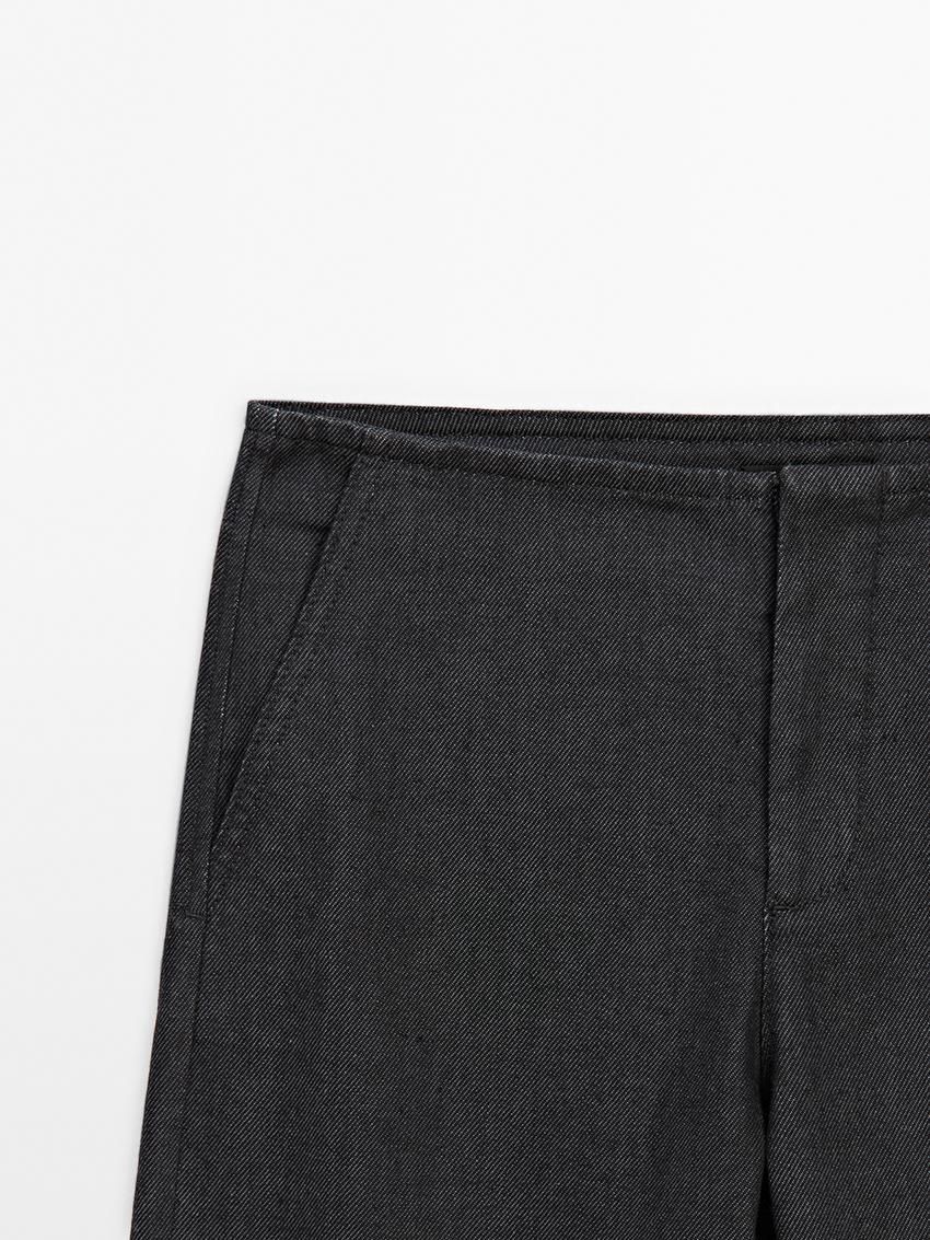 Massimo Dutti Straight-leg Formal Women Jeans Dark Grey | US-RQ0572369