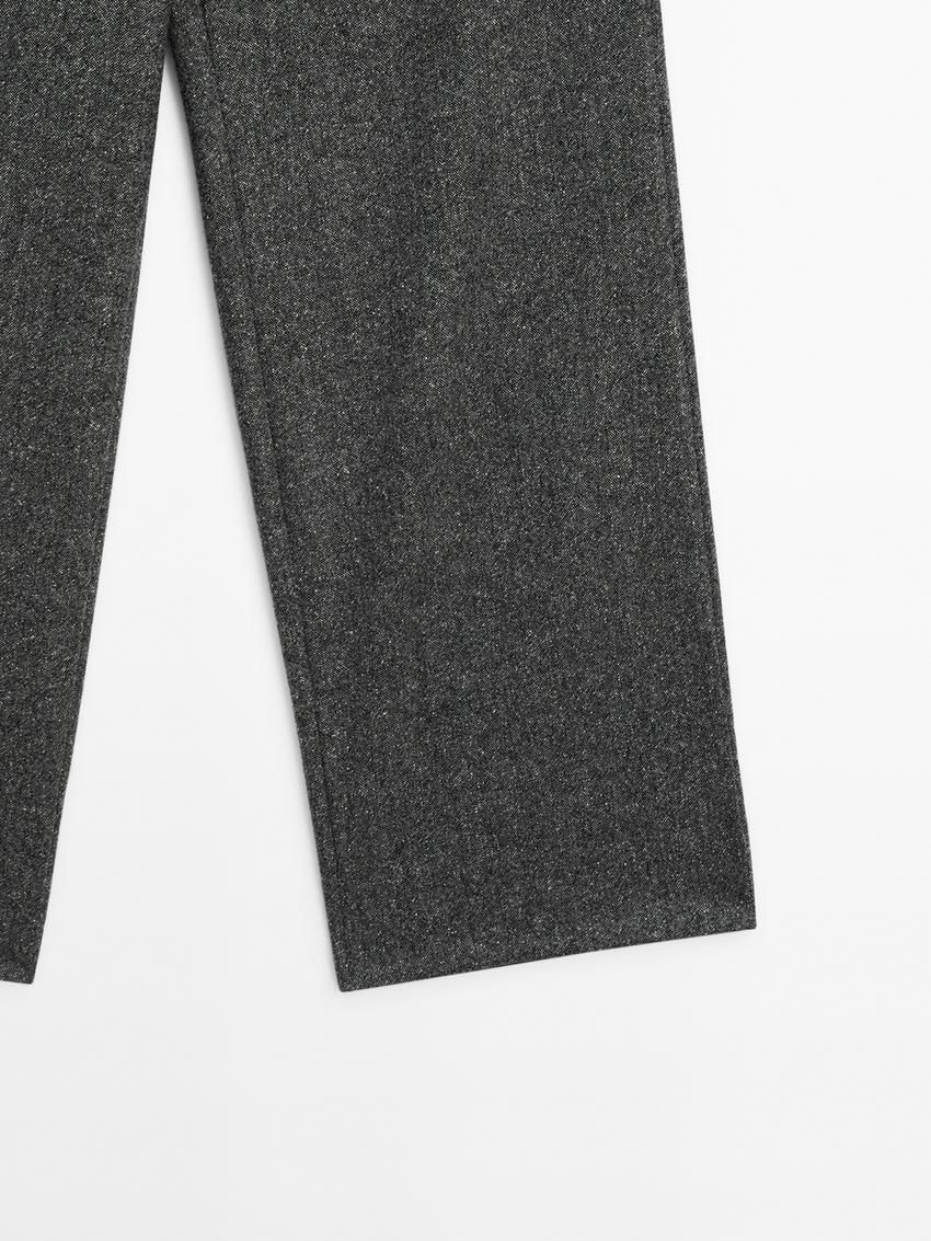 Massimo Dutti Straight-leg Knickerbocker Yarn Effect Women Trousers Grey | US-HJ2358147