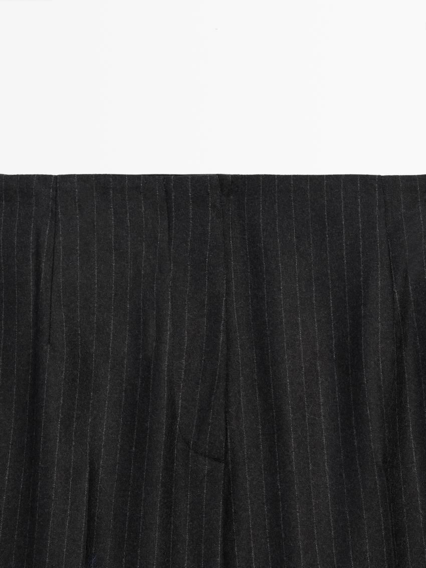 Massimo Dutti Straight-leg Pinstripe Co-ord Women Trousers Dark Grey | US-GH1307892