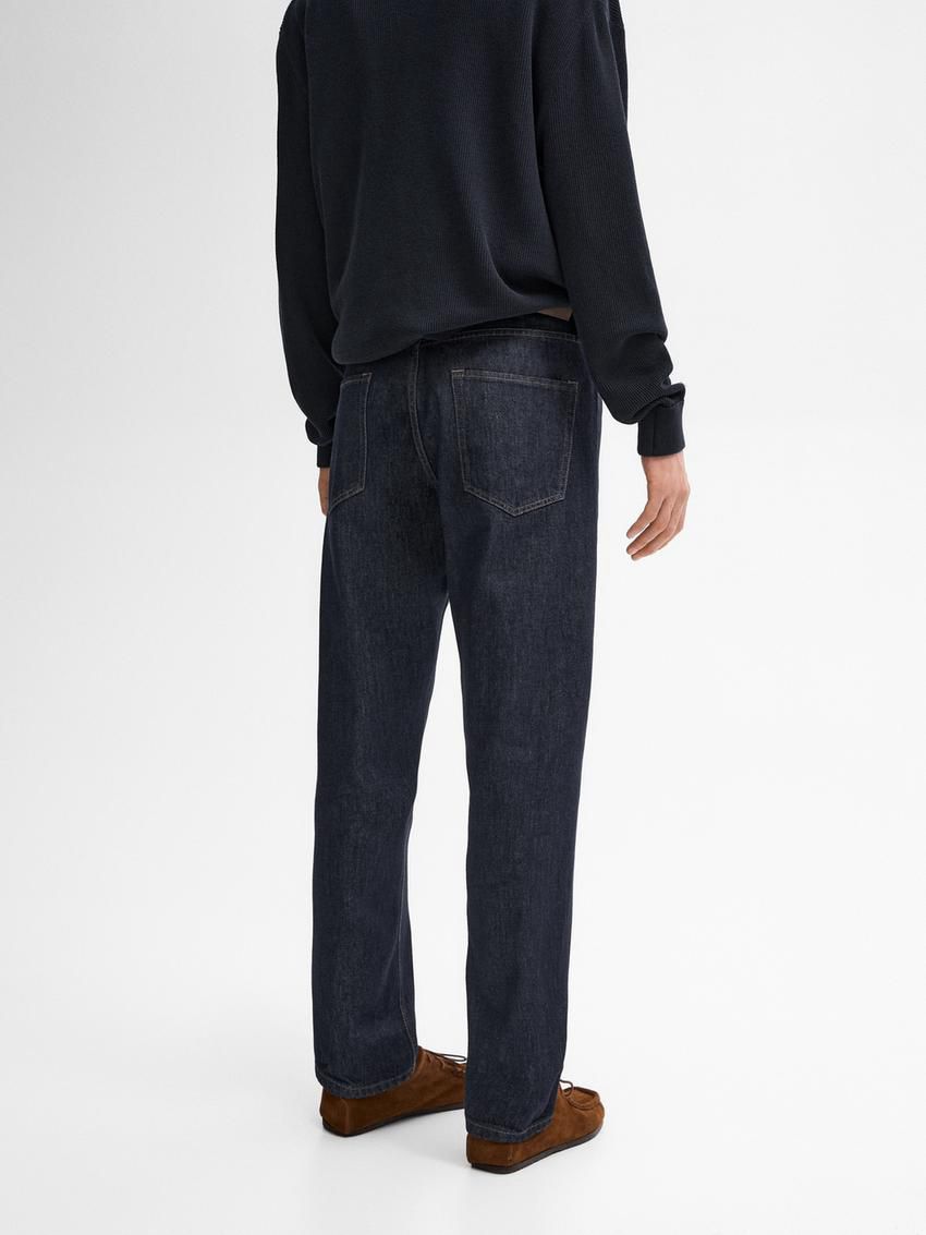 Massimo Dutti Straight-leg Rinse Wash Men Jeans Indigo | US-KX8706351