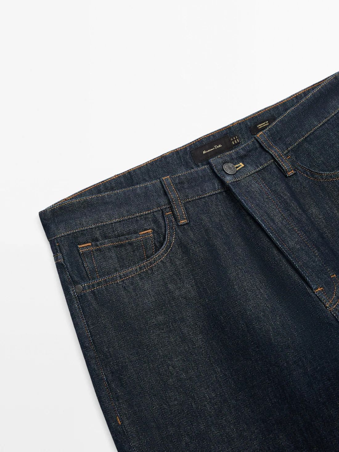 Massimo Dutti Straight-leg Rinse Wash Men Jeans Indigo | US-KX8706351
