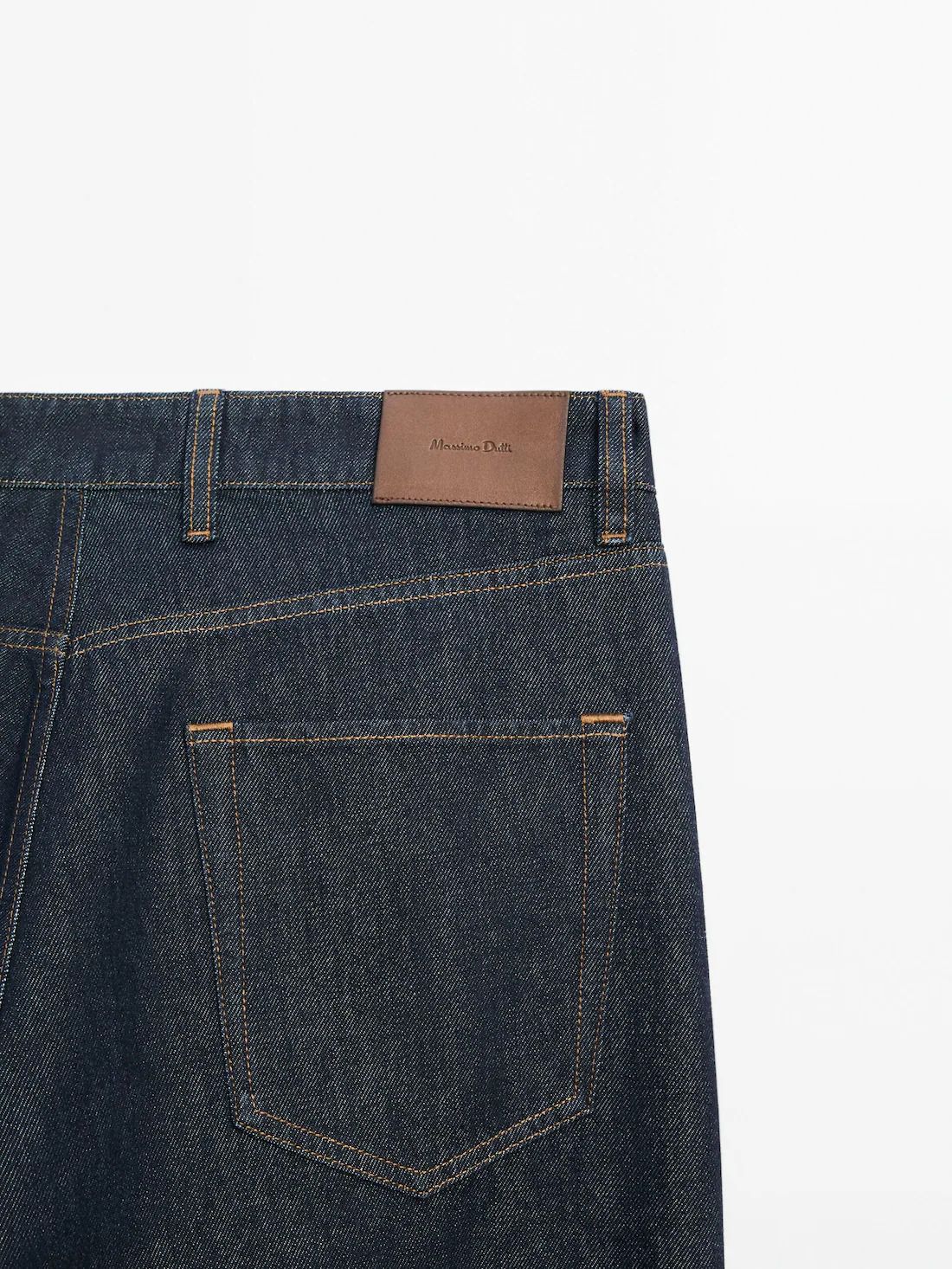 Massimo Dutti Straight-leg Rinse Wash Men Jeans Indigo | US-KX8706351