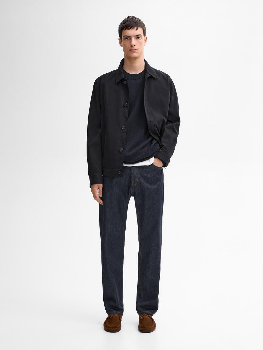 Massimo Dutti Straight-leg Rinse Wash Men Jeans Indigo | US-KX8706351
