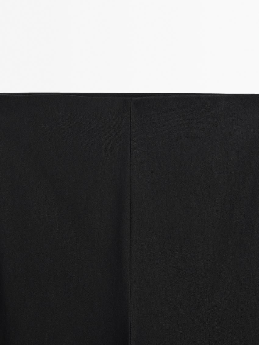 Massimo Dutti Straight-leg Stretch Women Trousers Black | US-ZY1729304