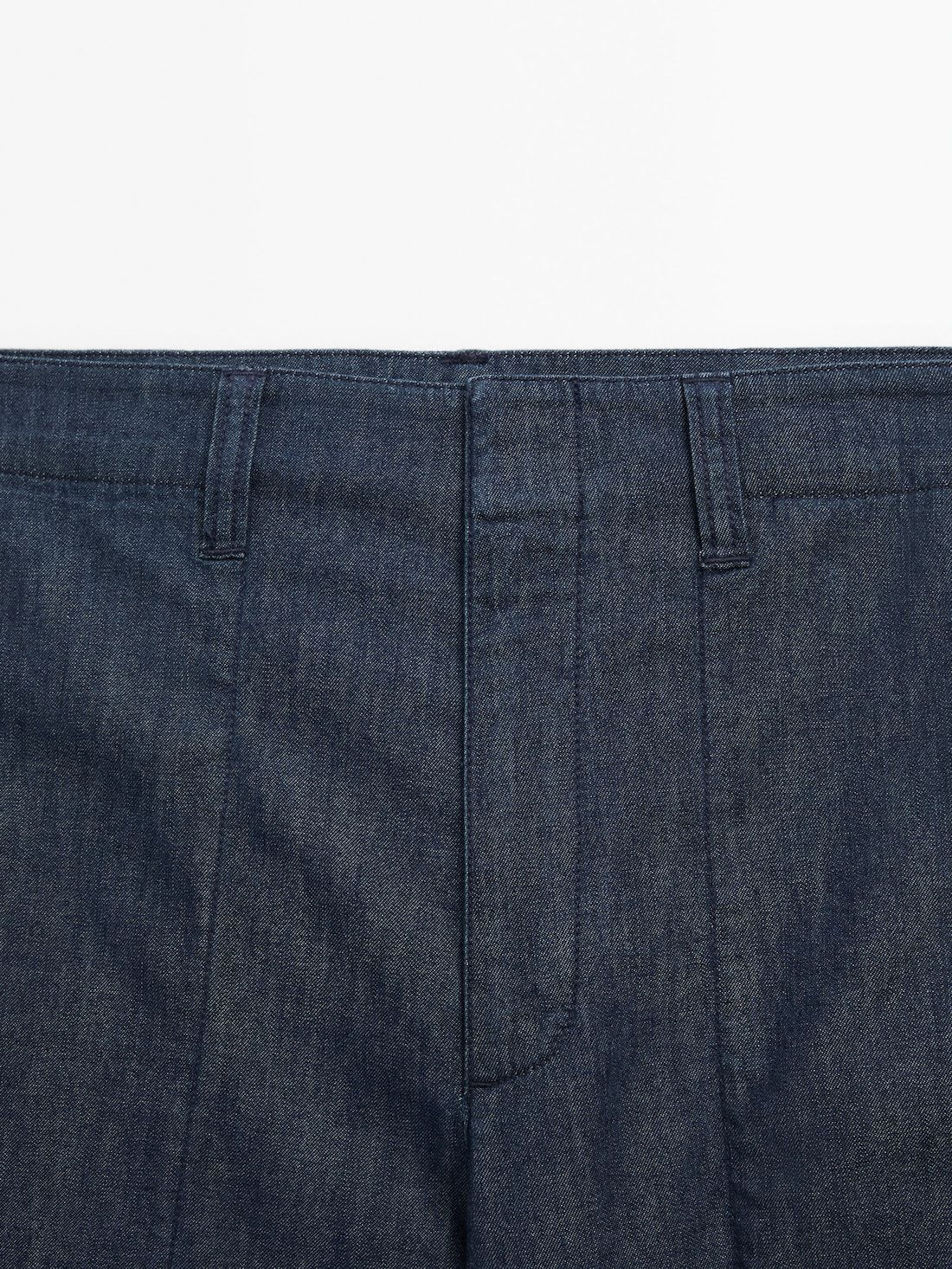 Massimo Dutti Straight-leg With Pocket Detail Women Jeans Dark Blue | US-IU6713058