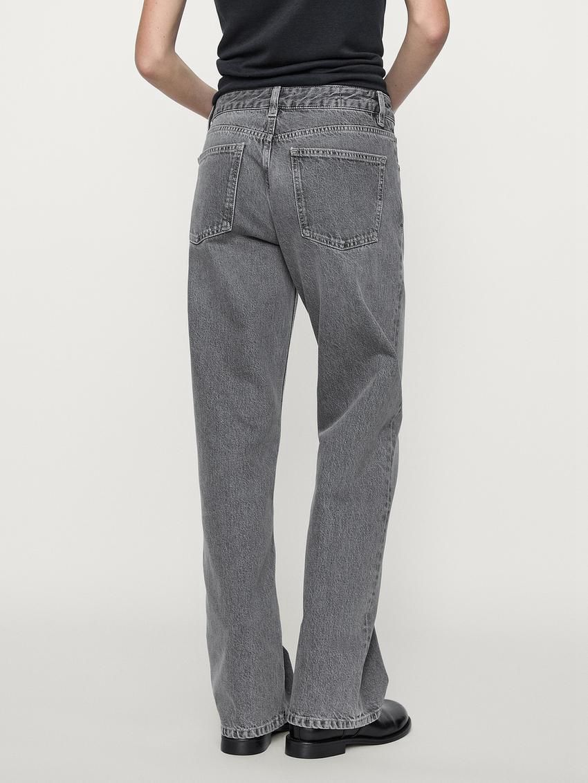 Massimo Dutti Straight-leg Women Jeans Grey | US-LN8534729