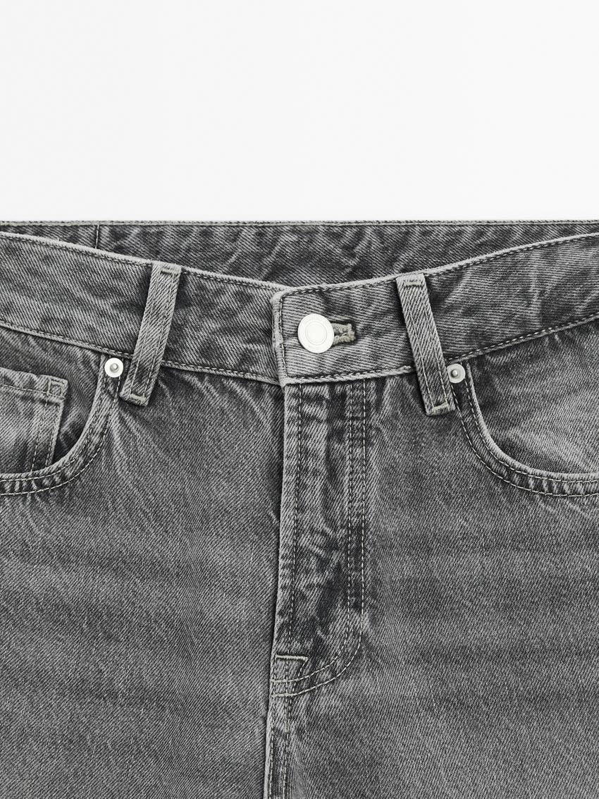 Massimo Dutti Straight-leg Women Jeans Grey | US-LN8534729
