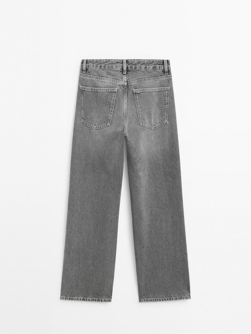 Massimo Dutti Straight-leg Women Jeans Grey | US-LN8534729
