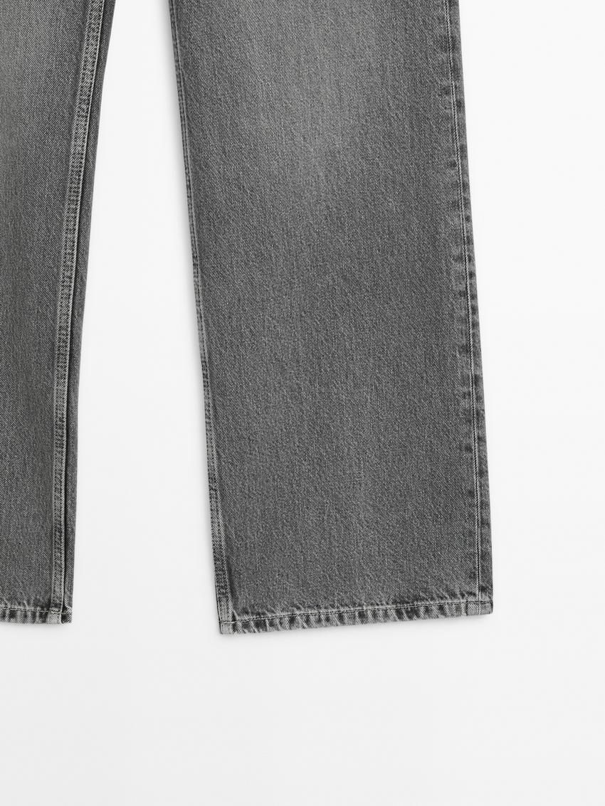Massimo Dutti Straight-leg Women Jeans Grey | US-LN8534729