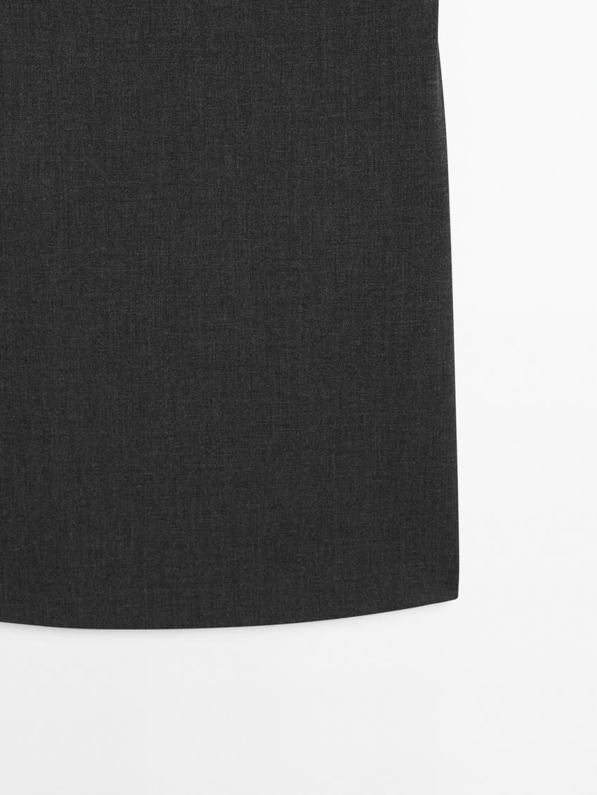 Massimo Dutti Strappy Mini Women Dress Dark Grey | US-BA4096752