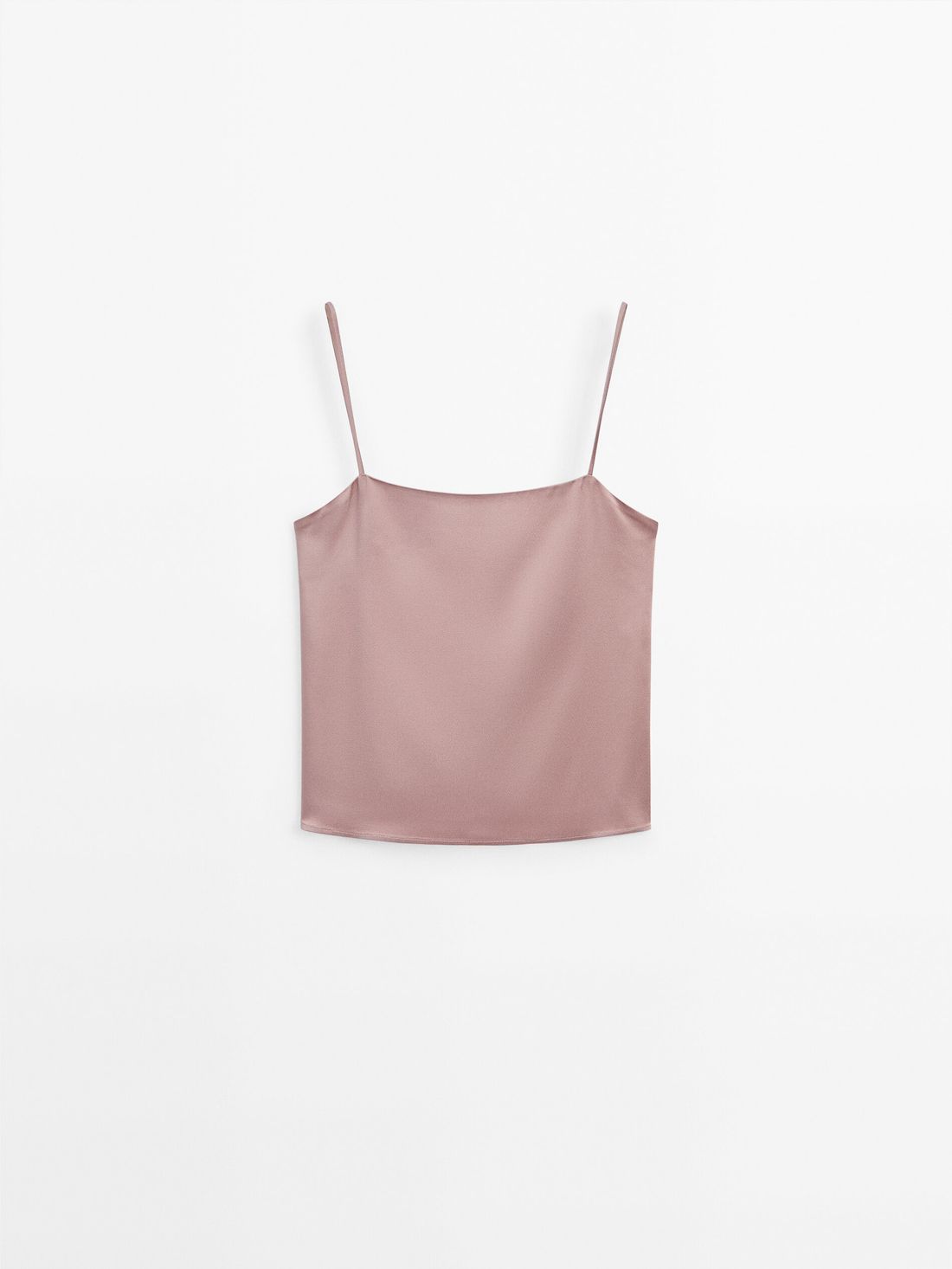Massimo Dutti Strappy Satin Women Top Pink | US-XW8046795