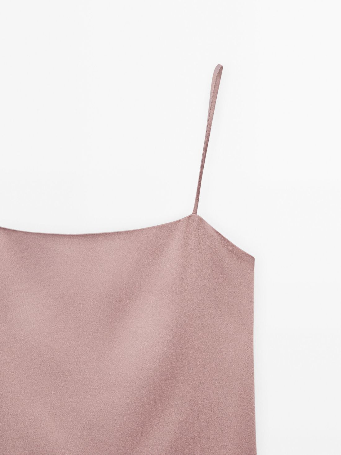 Massimo Dutti Strappy Satin Women Top Pink | US-XW8046795
