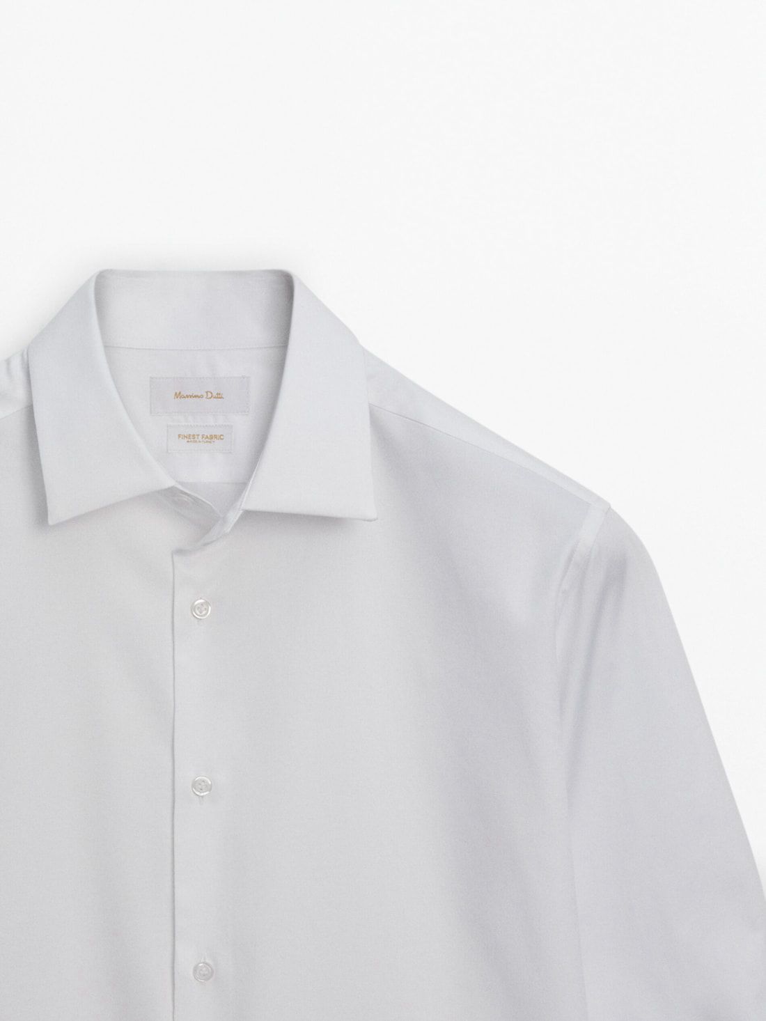 Massimo Dutti Stretch Slim-fit Cotton Twill Men Shirts White | US-GK3567819