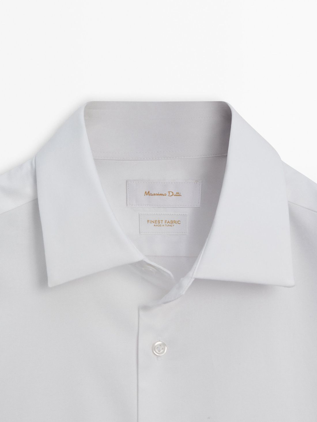Massimo Dutti Stretch Slim-fit Cotton Twill Men Shirts White | US-GK3567819