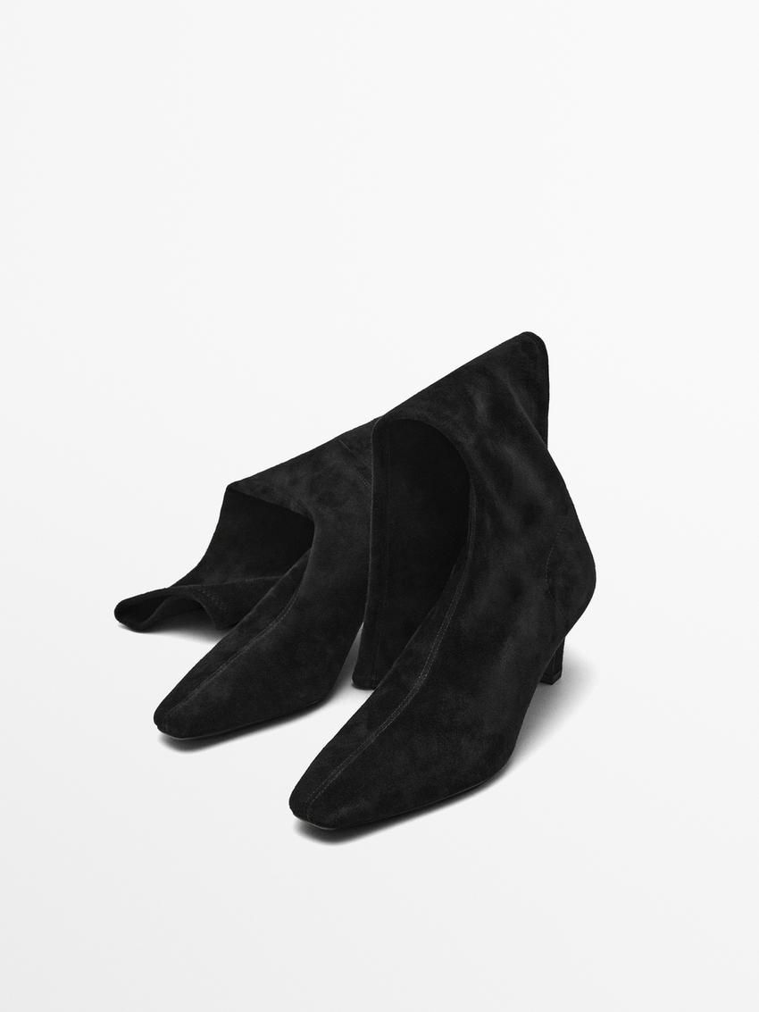 Massimo Dutti Stretch Women Knee-high Boots Black | US-BD6341987