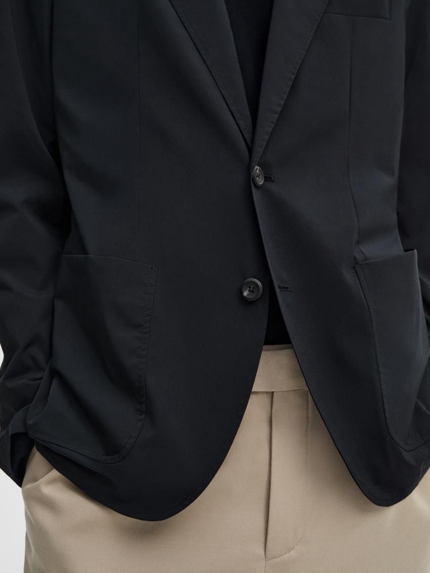 Massimo Dutti Technical Men Blazer Navy | US-MP3480975