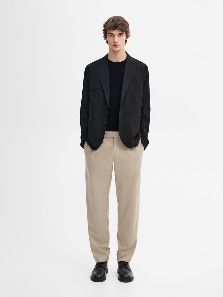 Massimo Dutti Technical Men Blazer Navy | US-MP3480975