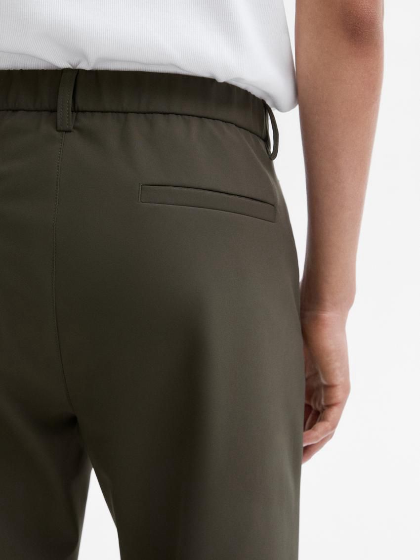 Massimo Dutti Technical With Waistband Detail Men Trousers Khaki | US-JX9573086