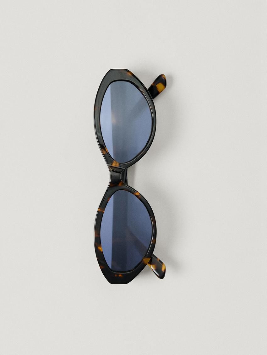 Massimo Dutti Tortoiseshell-effect Oval Women Sunglasses Brown | US-FG9234865