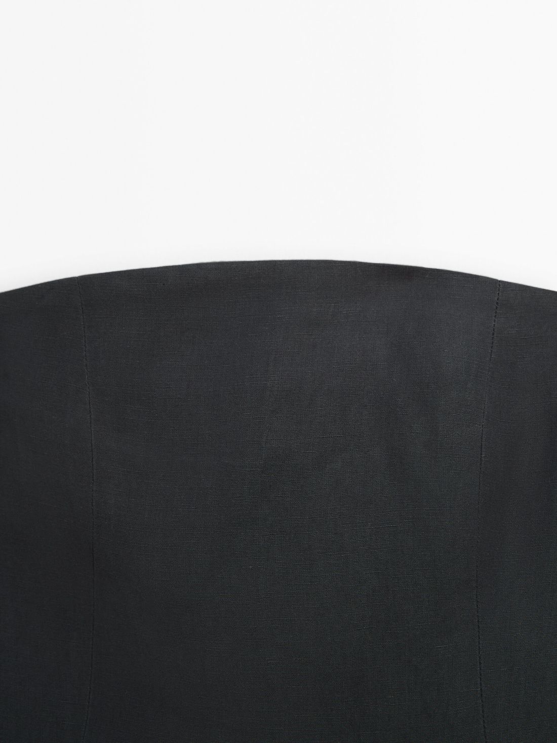 Massimo Dutti Total Look Linen Blend Women Top Dark Grey | US-HK1538279
