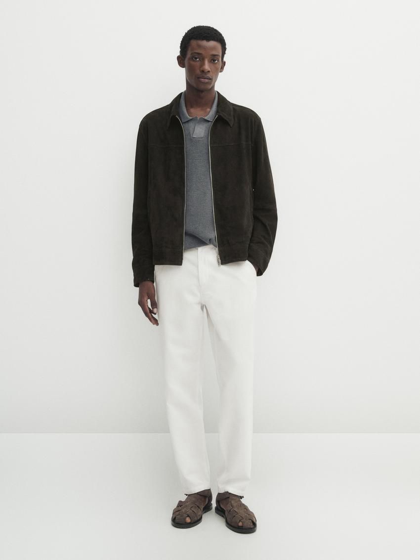 Massimo Dutti Trousers With Side Pocket Detail Men Trousers White | US-GW3029458