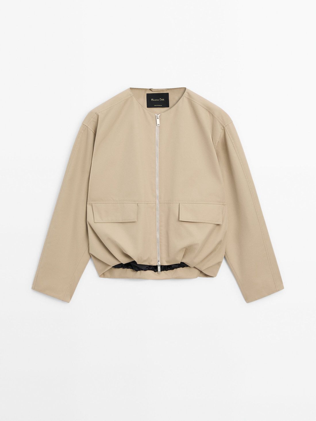 Massimo Dutti Utility Women Bomber Jacket Light Brown | US-IL9348702