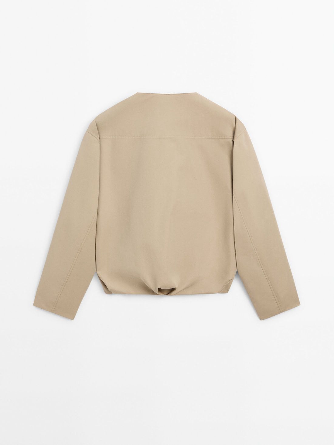 Massimo Dutti Utility Women Bomber Jacket Light Brown | US-IL9348702