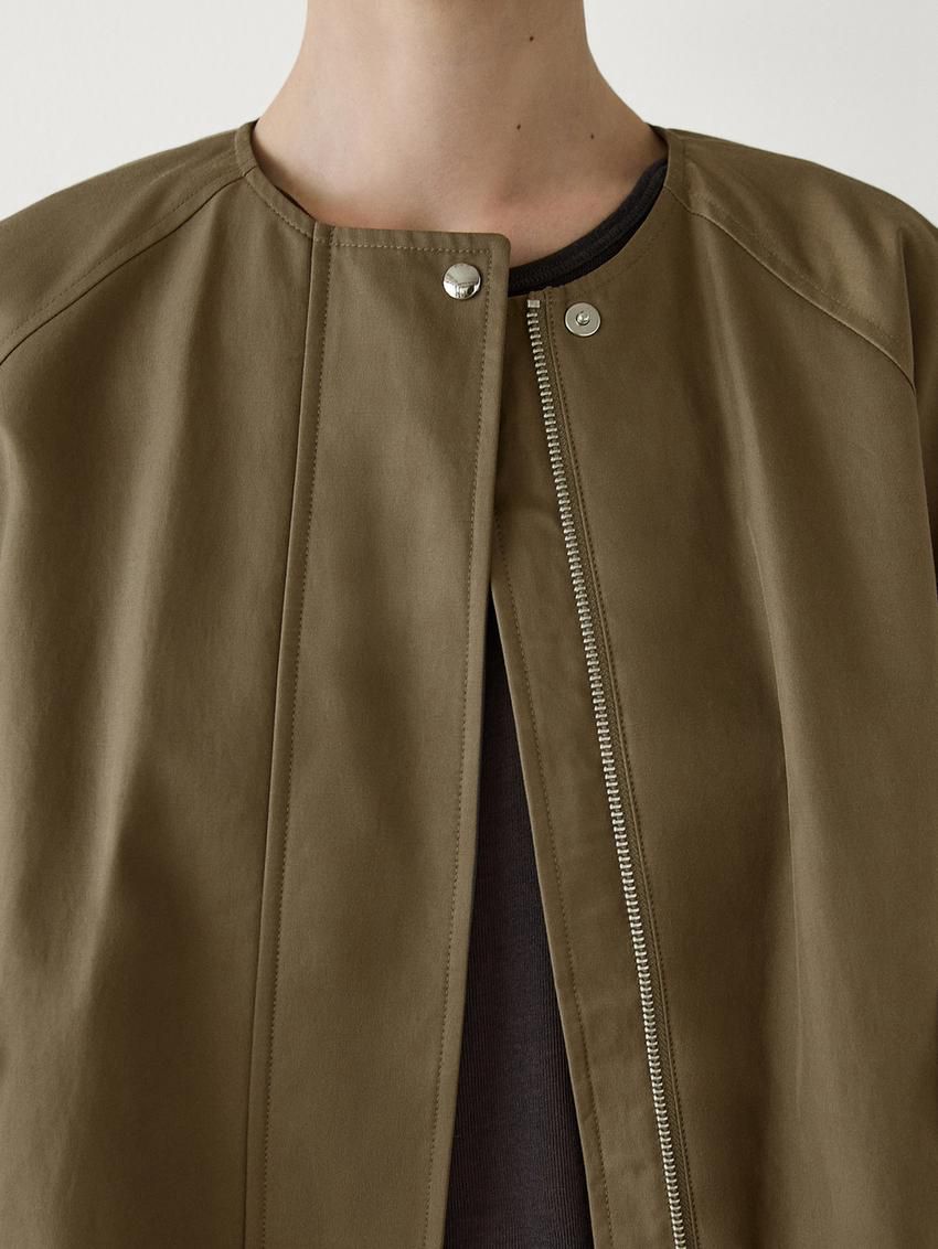 Massimo Dutti Voluminouswith Pockets Women Bomber Jacket Olive | US-DL5318049