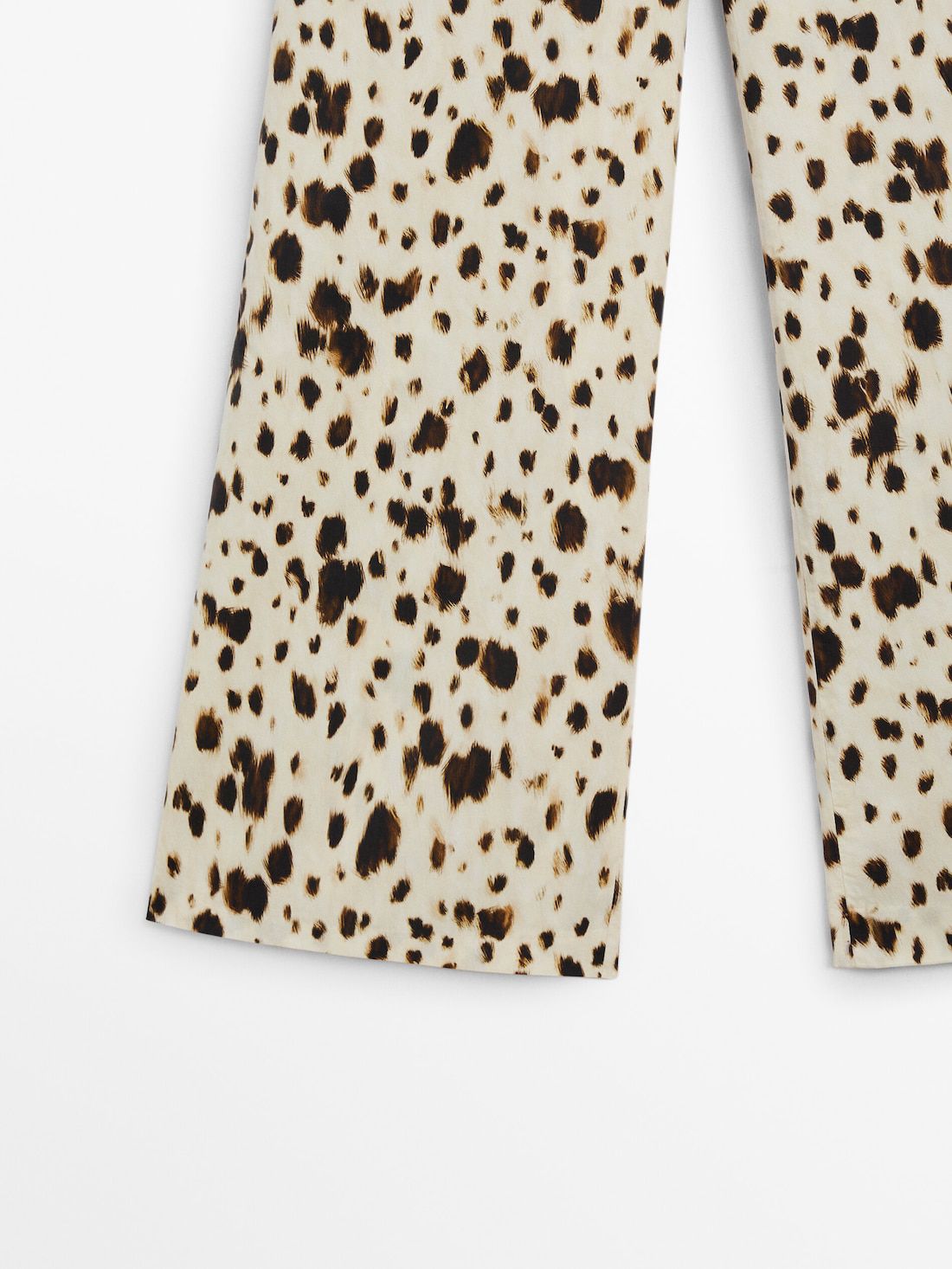 Massimo Dutti Wide-leg Printed With Drawstring Detail Women Trousers Leopard | US-XU8759143