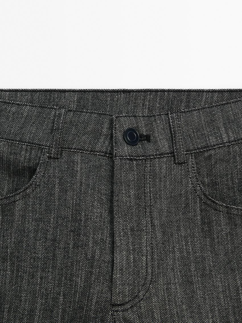 Massimo Dutti Wide-leg With Flecked Detail Women Jeans Black | US-AK7945260