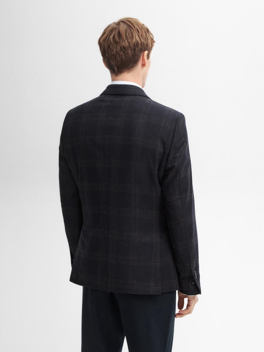 Massimo Dutti Wool And Cashmere Men Blazer Navy | US-SW9036524