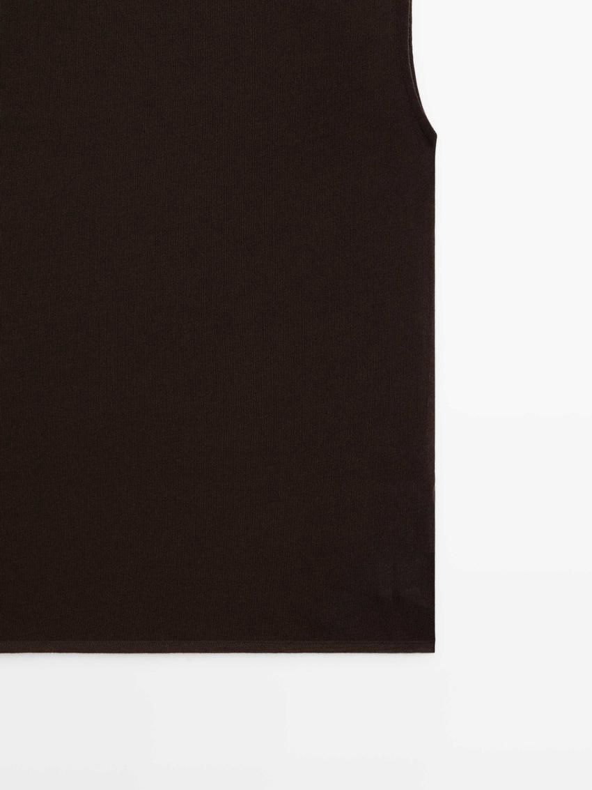 Massimo Dutti Wool Blend Cowl Neck Women Top Dark Brown | US-HQ9270638