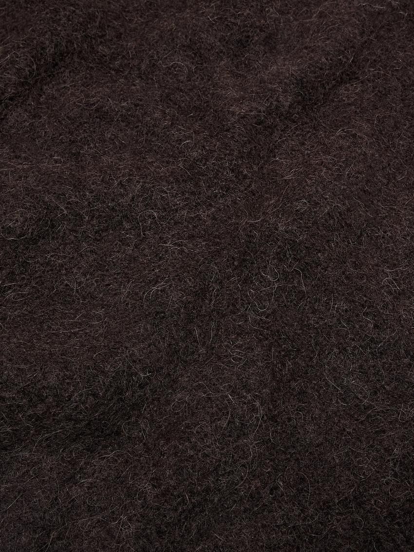 Massimo Dutti Wool Blend Knit Women Scarf Chocolate | US-YL4089136