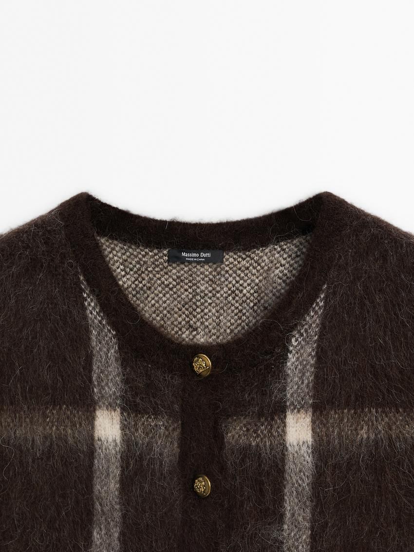 Massimo Dutti Wool Blend Knit Women Vest Dark Brown | US-SM6845973