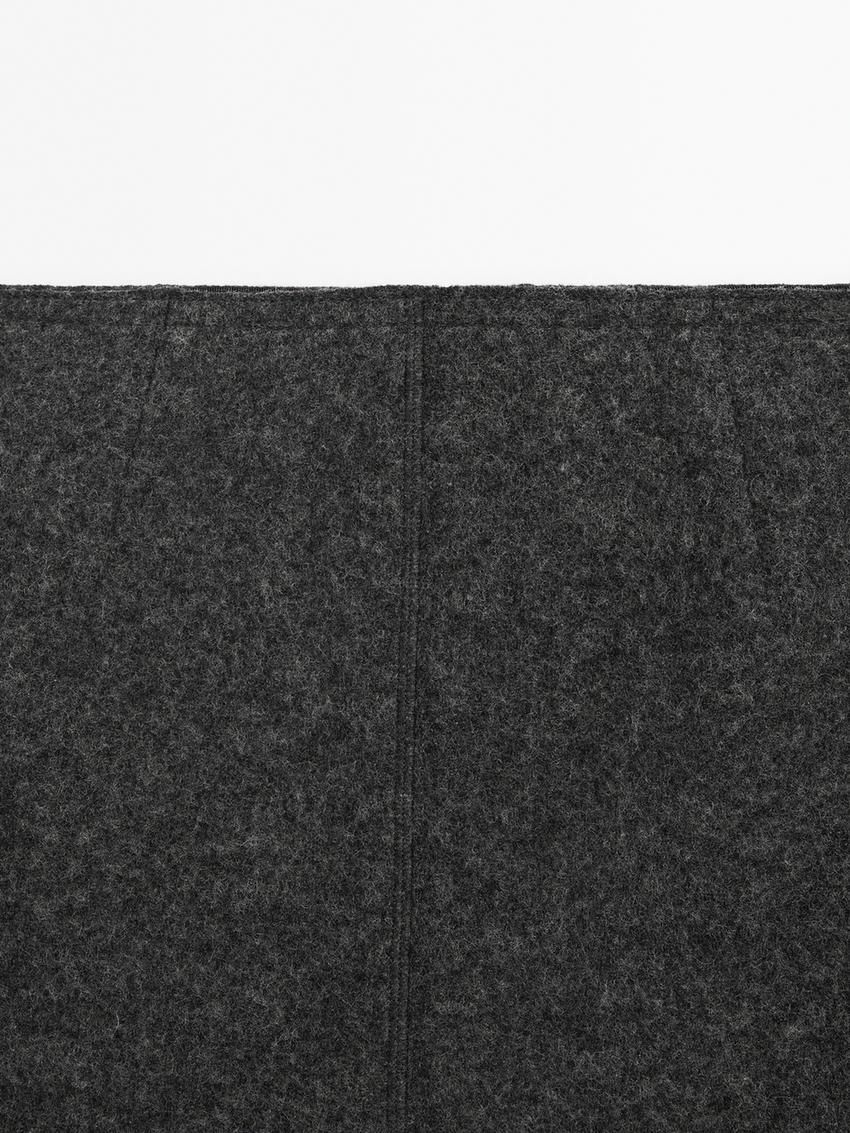 Massimo Dutti Wool Blend Mini Women Skirts Dark Grey | US-HE8691075