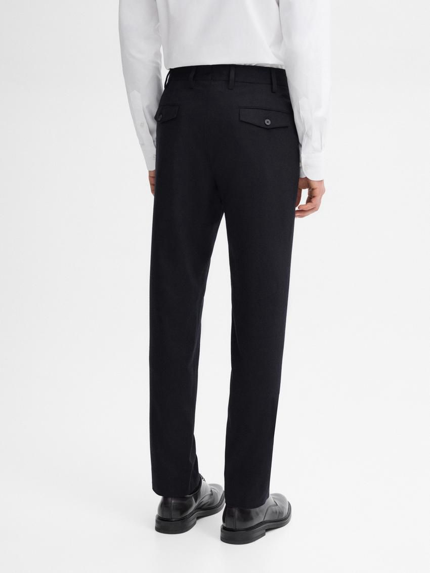 Massimo Dutti Wool Blend Suit Men Trousers Navy | US-HL8612579