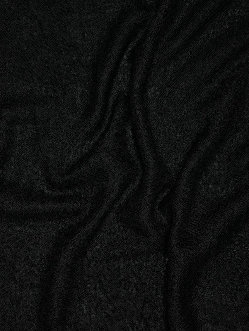 Massimo Dutti Wool Blend Women Scarf Black | US-SK2430178