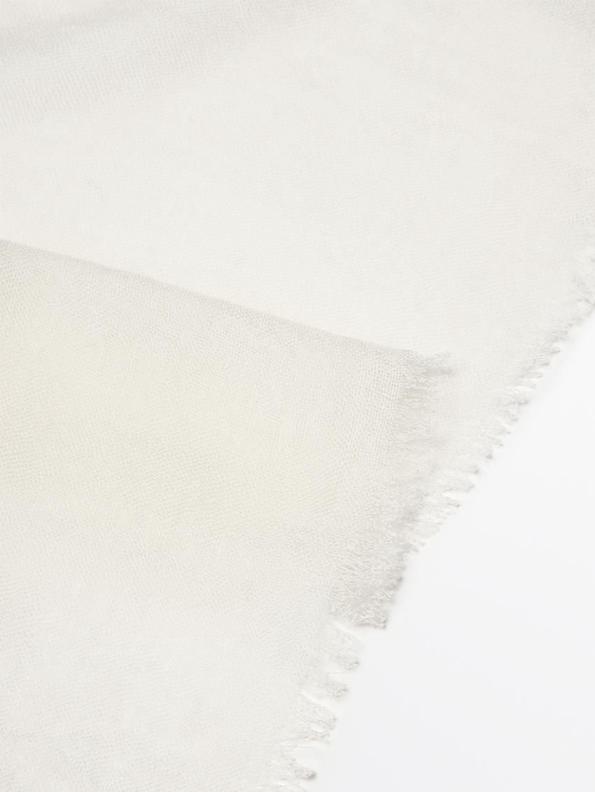 Massimo Dutti Wool Blend Women Scarf Cream | US-FC4805361