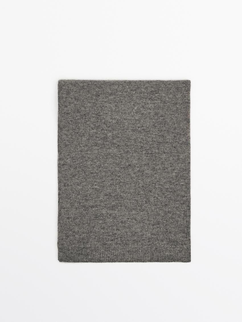 Massimo Dutti Wool Blend Women Scarf Grey | US-FS9187035