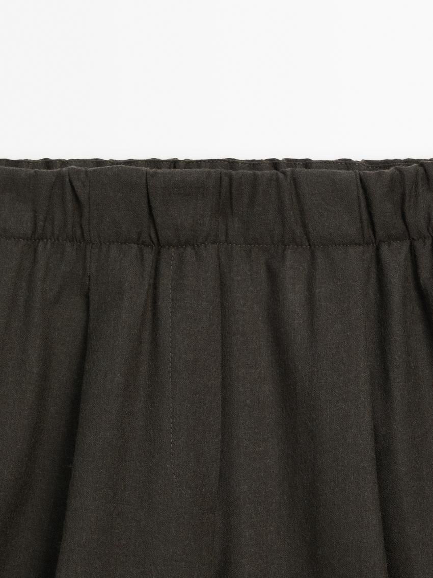 Massimo Dutti Wool Dart Women Trousers Dark Green | US-TG5742639