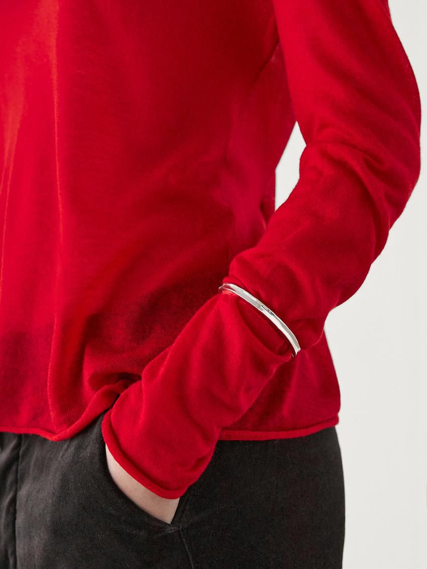 Massimo Dutti Wool Extra-fine Knit Women Sweater Red | US-MY5749086