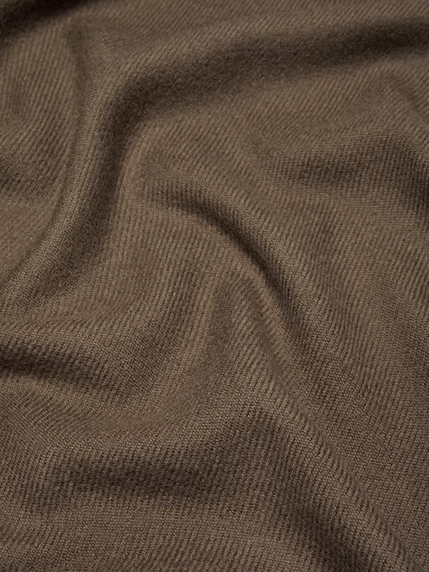 Massimo Dutti Wool Fringed Women Scarf Brown | US-LV2745081