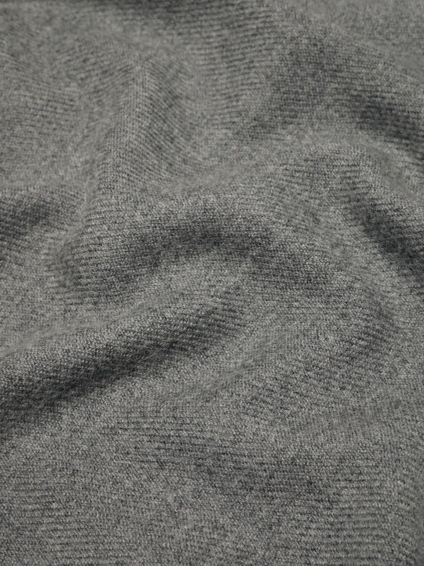 Massimo Dutti Wool Fringed Women Scarf Grey | US-XK7849125