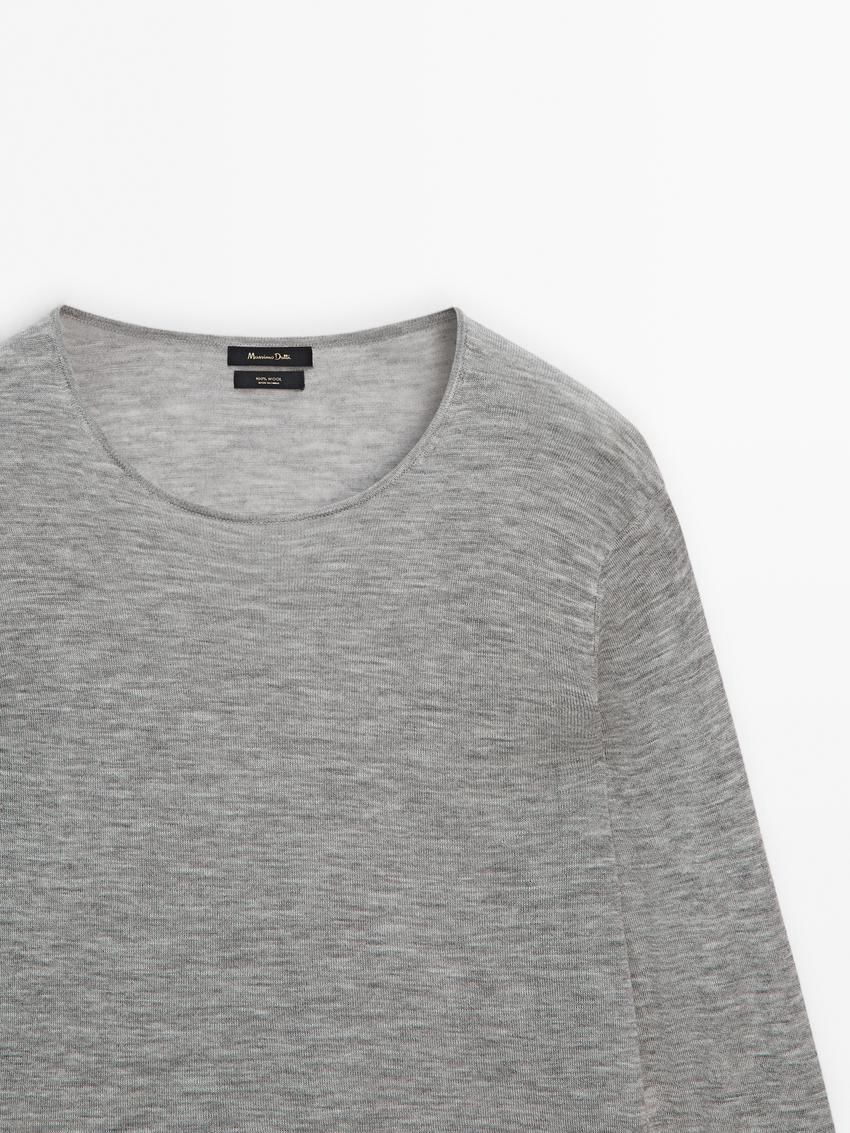 Massimo Dutti Wool Knit Women Sweater Grey | US-MW3867510