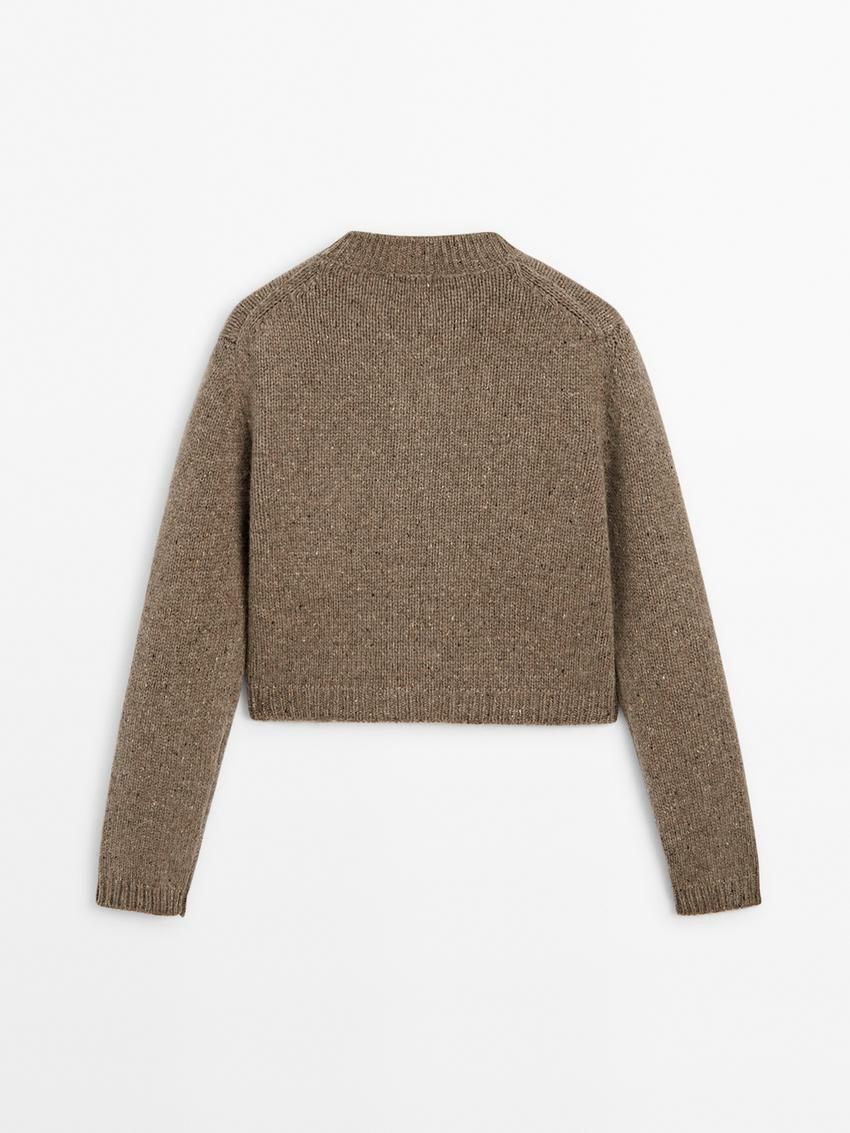 Massimo Dutti Wool Short Women Cardigan Brown | US-XE6513082